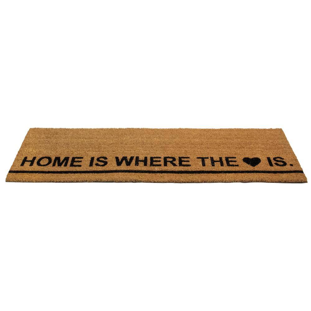 Natural Coir Outdoor Rectangular Inspirational Doormat 16" x 48"