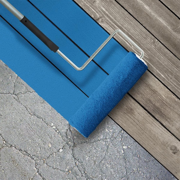 5 gal. #P510-6 Brilliant Blue Textured Low-Lustre Enamel Interior/Exterior Porch and Patio Anti-Slip Floor Paint