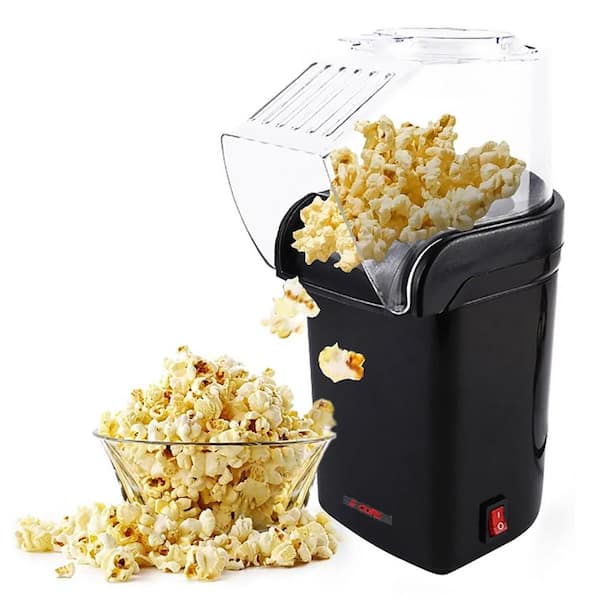Aoibox 1,100 W 64 oz. Black Hot Air Popcorn Machine Hot Air