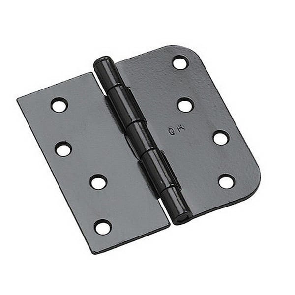 Onward 4 in. x 4 in. Black Full Mortise Combination Butt Hinge with Removable Pin (3-Pack)