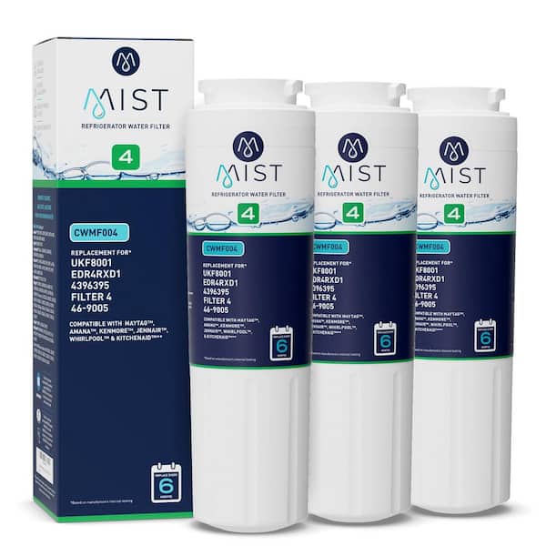 UKF8001 Compatible with Maytag Whirlpool 4396395 EDR4RXD1, Filter 4, Kenmore 46-9005, Refrigerator Water Filter (3-Pack)