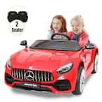 Red 12-Volt Kids Ride On Car Licensed Mercedes Benz 2 Seater Electric Vehicle with Remote Control