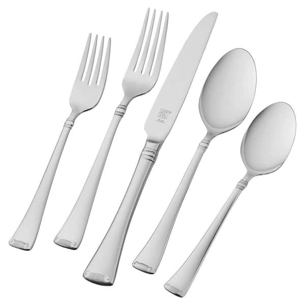 Angelico Flatware Set 45 Piece, Service for 8, stainless steel, Silver