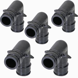 1/2 in. PEX-A Plastic 90-Degree Poly Alloy Expansion Barb Connections Elbow Pipe Fitting in Black (Pack of 5)