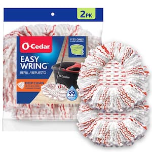 EasyWring Deep Clean Spin Mop Head Replacements, 40% More Scrubbing Power, Washable Microfiber Refills (2-Pack)