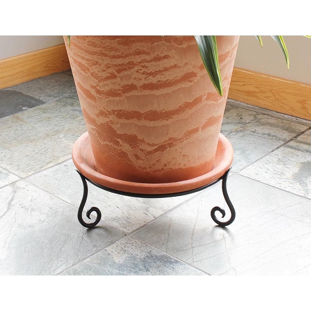 Black Wrought Iron Short Plant Stand