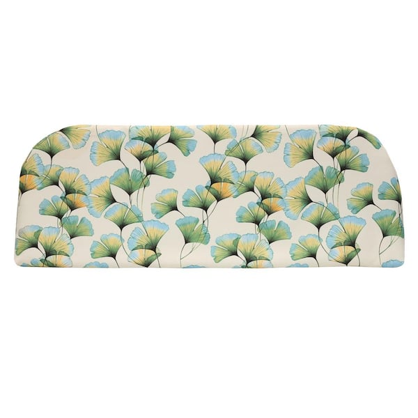 Commonwealth Home Fashions Tropical 48 in. x 18 in. 1 Outdoor Reversible Bench Cushion in Green