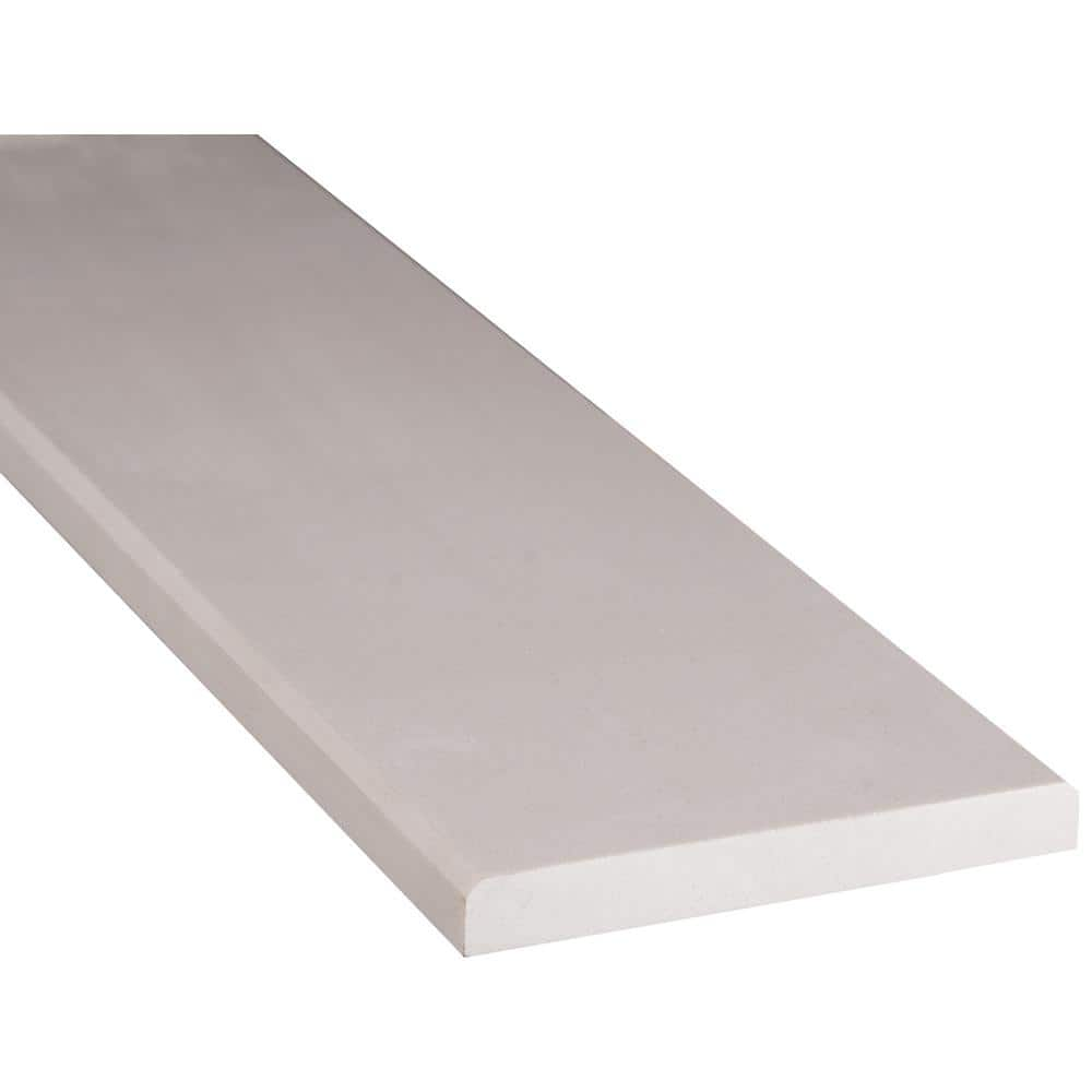 MSIWhite Double Beveled 6.13 in. x 36.13 in. Polished Engineered Marble Threshold Tile Trim (3 ln. ft./Each) (THD2WH6X36DB)