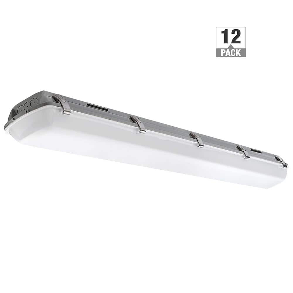4 ft. Vapor Tight 64-Watt Equivalent 3600 Lumens LED White High Bay Light IP65 Rated Bright White 4000K (12-Pack) price history on PriceWatchPro