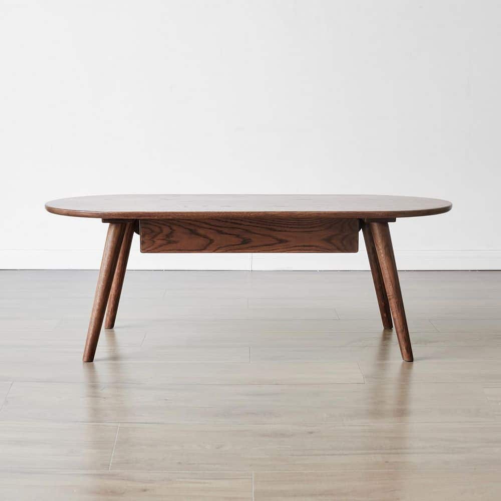 47.24 in. Walnut Rectangle Solid Wood Coffee Table