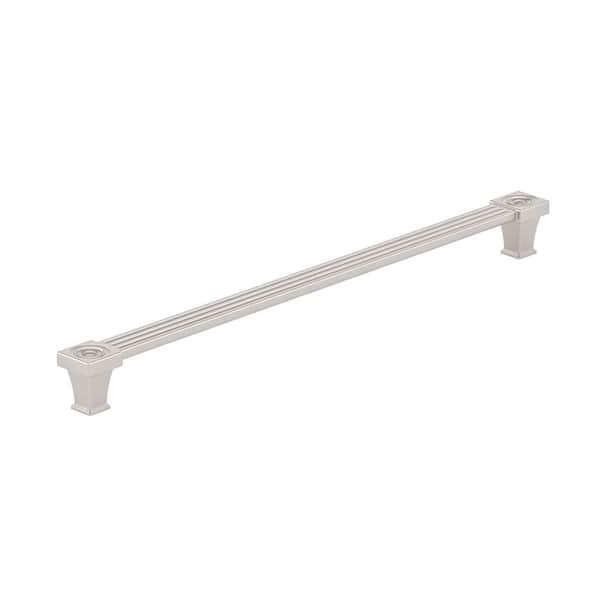 Richelieu Hardware Verona Collection 12 5/8 in. (320 mm) Grooved Brushed Nickel Transitional Rectangular Cabinet Bar Pull