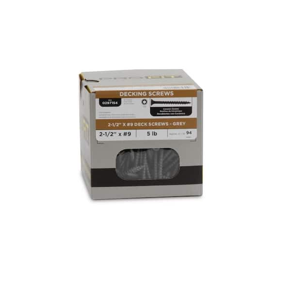 PRO-FIT #9 x 2-1/2 in. T25 Star Drive Bugle Head Grey Wood Deck Screws 5 lbs. (470-Count)