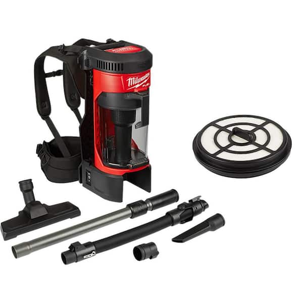 Milwaukee M18 FUEL 18-Volt Lithium-Ion Brushless 1 Gal. Cordless 3-in-1 Backpack Vacuum with Extra HEPA Filter