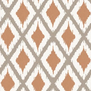 Ikat Rust Removable Wallpaper Sample