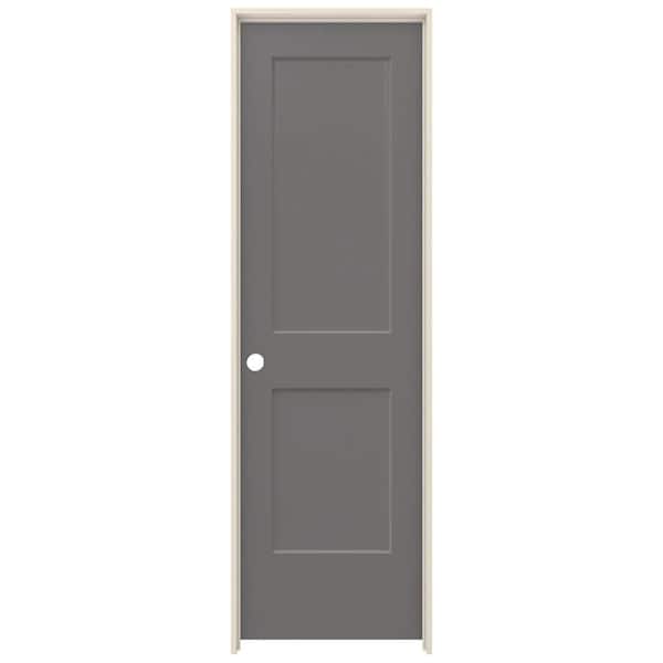 JELD-WEN 24 in. x 80 in. Monroe Weathered Stone Right-Hand Smooth Solid Core Molded Composite MDF Single Prehung Interior Door