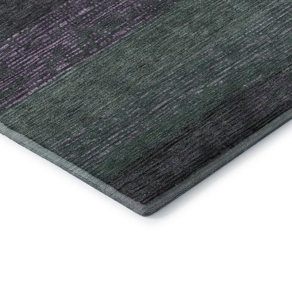 Mayfield Premium Machine Washable Abstract AMF1568 Purple 2 ft. 3 in. x 7 ft. 6 in. Runner Rug