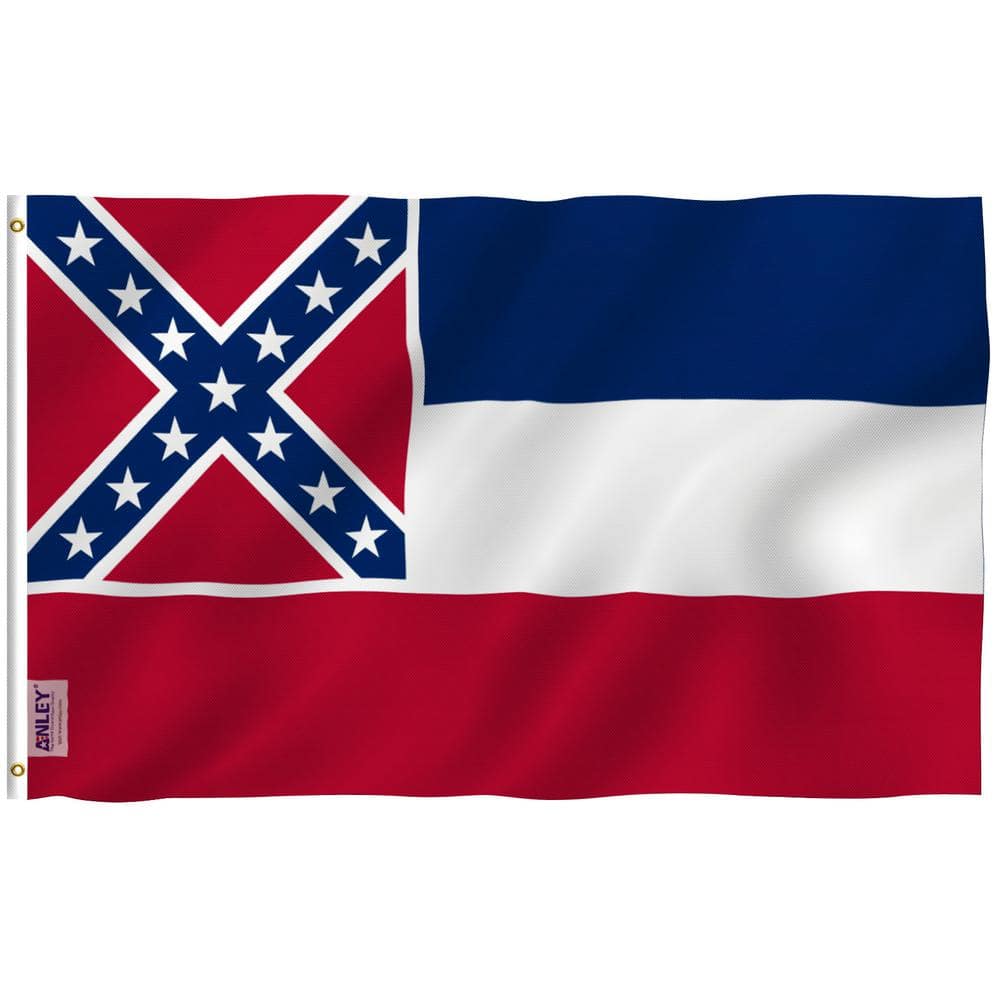 Fly Breeze 3 ft. x 5 ft. Polyester Mississippi State Flag 2-Sided Flags Ban