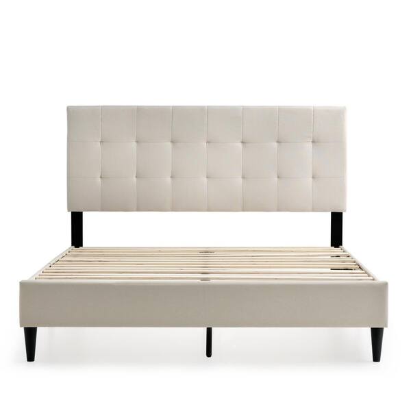 Brookside Tara Cream Full Square Tufted Upholstered Platform Bed
