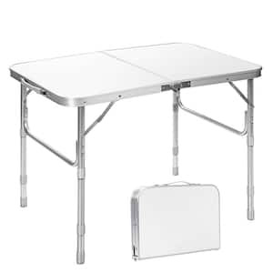 26 in. H Rectangle Aluminum Folding Portable Outdoor Picnic Table