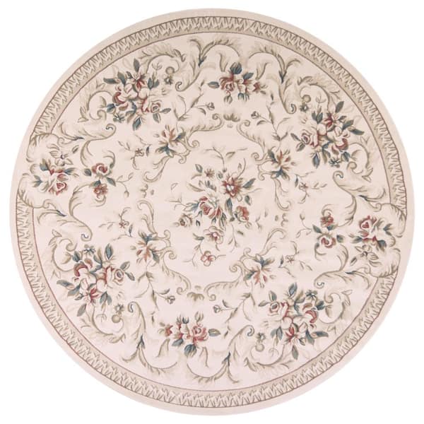 MILLERTON HOME Ajay Ivory 8 ft. x 8 ft. Round Area Rug