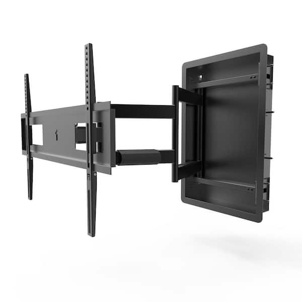Low Profile Recessed In-Wall Full Motion TV Wall Mount for 46 in. - 80 in. TVs