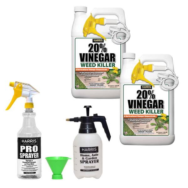 Harris 256 oz. 20% Vinegar Weed Killer and One 32 oz. and One 55 oz ...