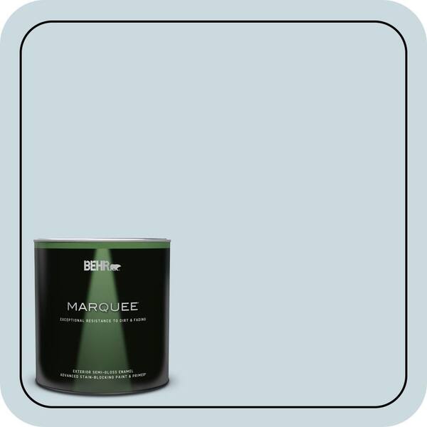 BEHR MARQUEE 1 qt. #MQ3-53 Sky Light View Semi-Gloss Enamel Exterior Paint & Primer