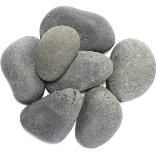Geobunga 0.75 cu. ft. 3 in. x 5 in. 50 lbs. Matte Black Pebble