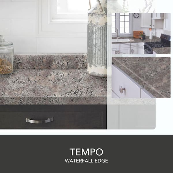 Hampton Bay 10 ft. Straight Laminate Countertop in Textured White Ice  Granite with Eased Edge and Integrated Backsplash 011349011009476 - The  Home Depot