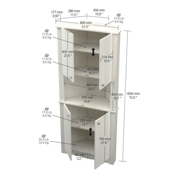 Inval store corner bookshelf