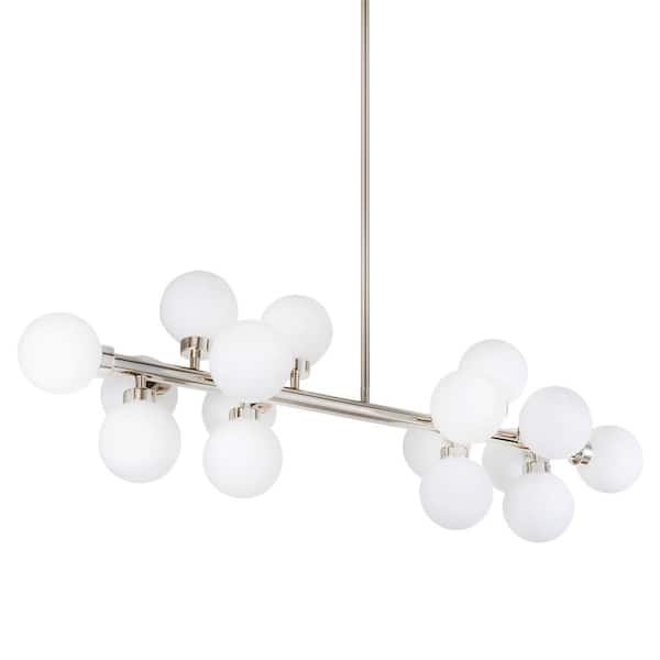 Home Decorators Collection Axl II 5-Watt Integrated LED Shiny Nickel Sputnik Chandelier