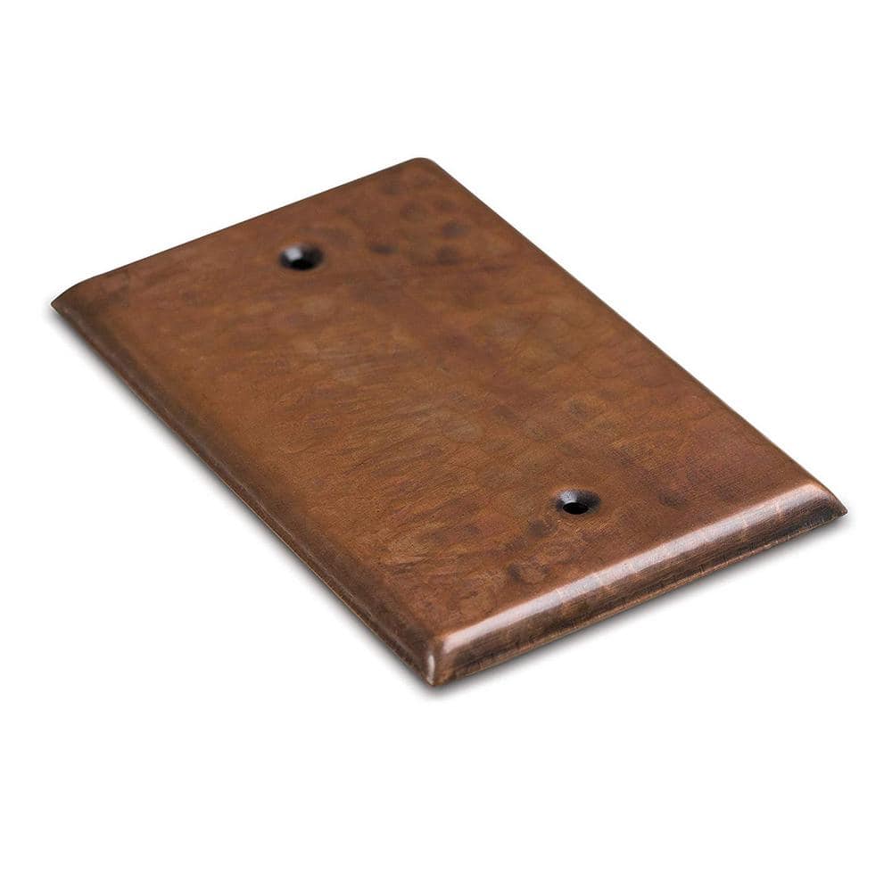 Hand Hammered Copper 1-Gang Rustic Metal Wall Plate