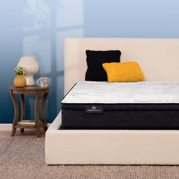 Perfect Sleeper MidSummer Nights Twin Plush Euro Top 11.0 in. Mattress Set with 9 in. Foundation