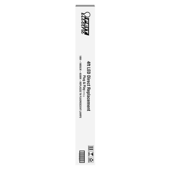 Euri Lighting 17-Watt 4 ft. Linear T8 Direct Replacement LED Tube Light Bulb (25-Pack)