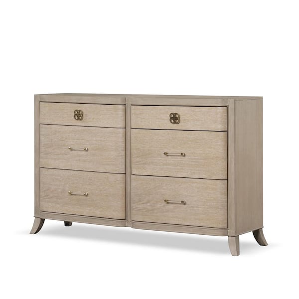Furniture of America Ellington Modern Natural Oak 6-Drawer 64 in. Wide Dresser