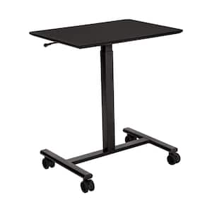 AirLIFT 25.6 in. Rectangular Black Metal Height Adjustable Mobile Laptop Computer Desk