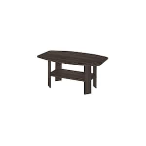 Mariana 35.5 in. Oak Rectangle Wood Coffee Table with Shelves, and Storage
