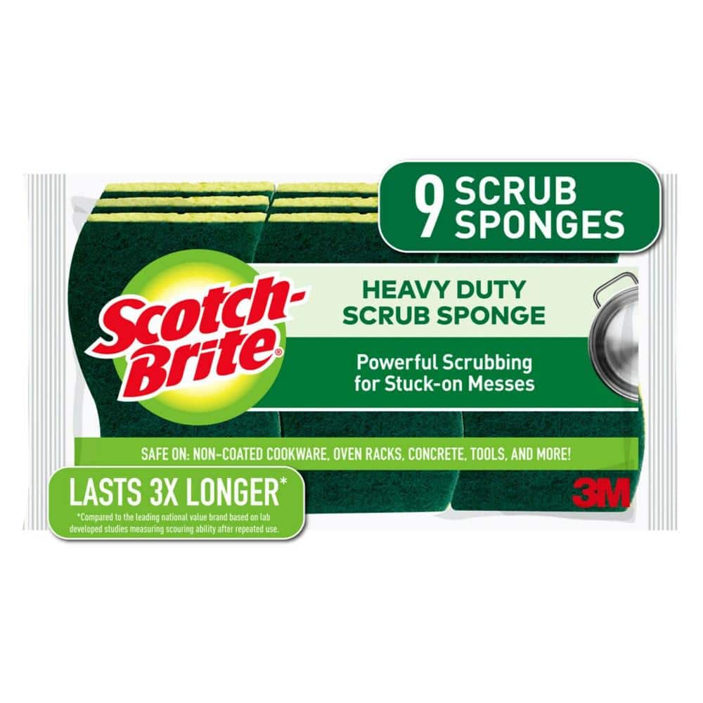 Scotch-Brite Heavy-Duty Scrub Sponge (9-Pack) 429-CC - The Home Depot