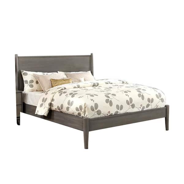 Unbranded Ernest Gray Wood Frame Queen Platform Bed