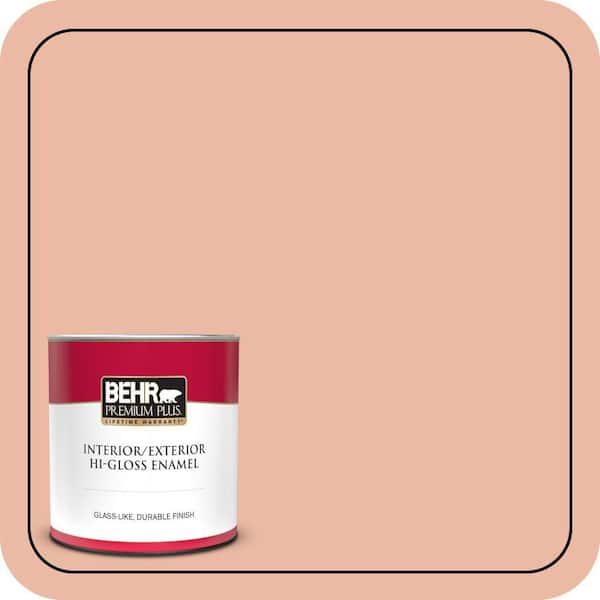 BEHR PREMIUM PLUS 1 qt. #M200-3 Sunset Drive Hi-Gloss Enamel Interior/Exterior Paint & Primer
