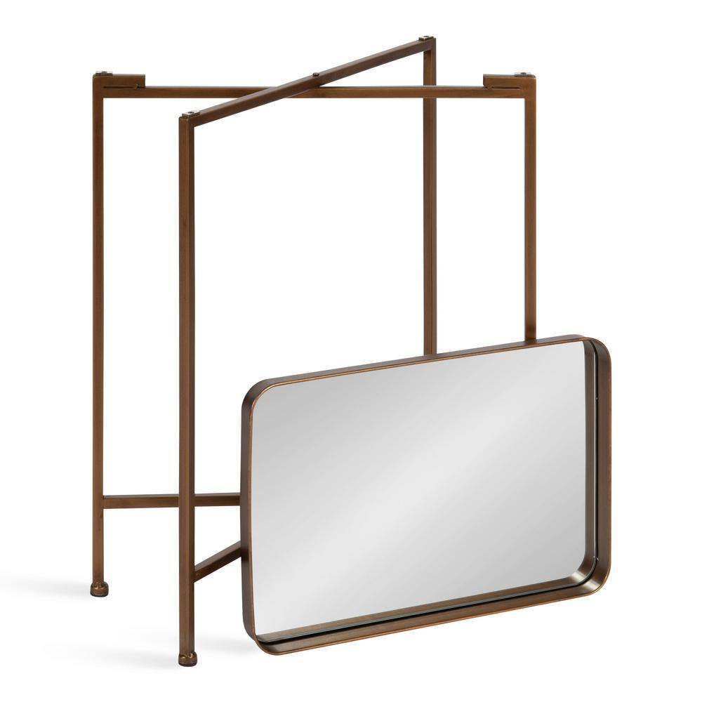 Celia Dark Bronze Mirrored Metal Foldable Side Table