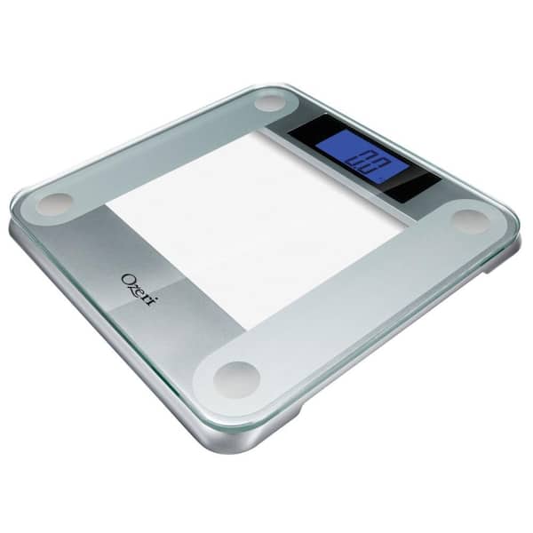 Stainless Steel Digital Body Weight Bathroom Scale, Step-On Technology,  Large Blue LCD Backlight Display,400 Pounds, Body Tape Measure Included 