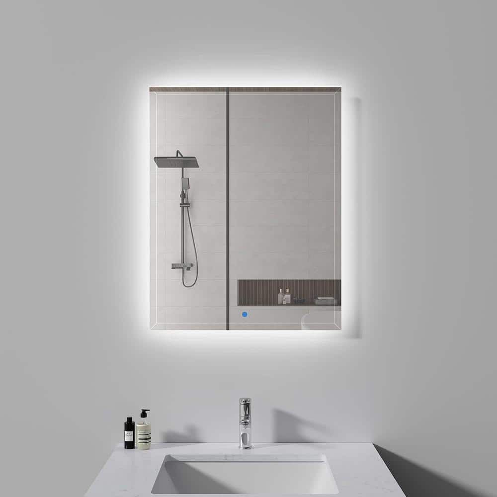 24 in. W x 30 in. H LED Rectangular Frameless Wall Mounted Bathroom Vanity 