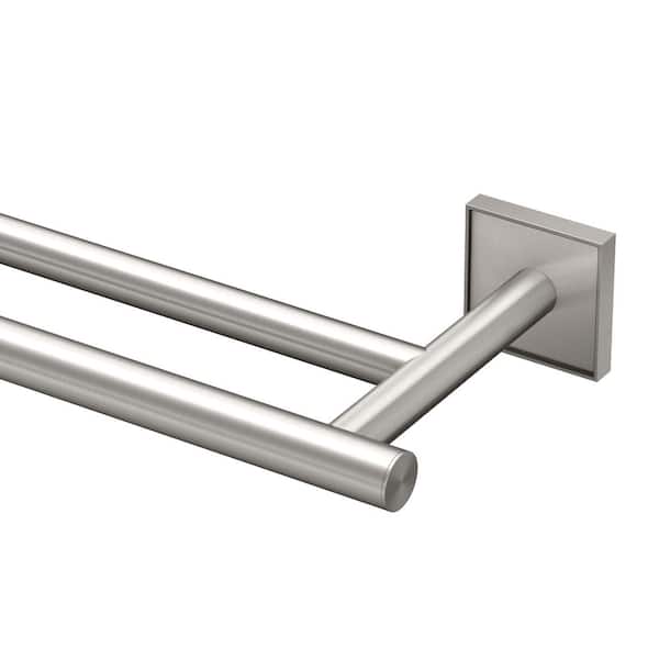 Mode 24 in. Wall Mounted Double Towel Bar in Satin Nickel