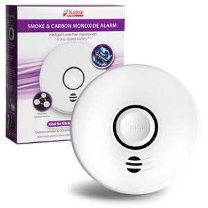 10 Year Worry-Free Sealed Battery Combination Smoke and Carbon Monoxide Detector with Wire-Free Interconnect