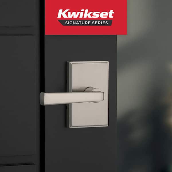 Kwikset Trafford Satin Nickel Rectangle Hall/Closet Door Handle