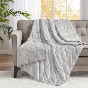 Sleep Philosophy Mink to Microfiber Grey 48 in. x 72 in. 12 lbs