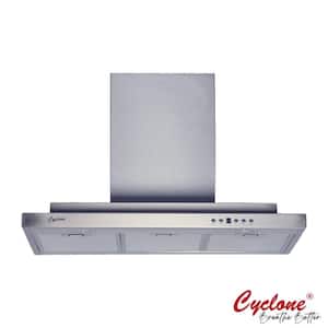 36 in. 550 CFM Wall Mount Range Hood, with LED Lights in Stainless Steel
