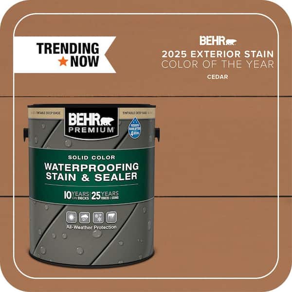 1 gal. #SC-146 Cedar Solid Color Waterproofing Exterior Wood Stain and Sealer
