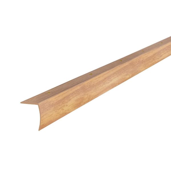MetalDecor 1.125 in. x 36 in. Aluminum Oak Stair Edging